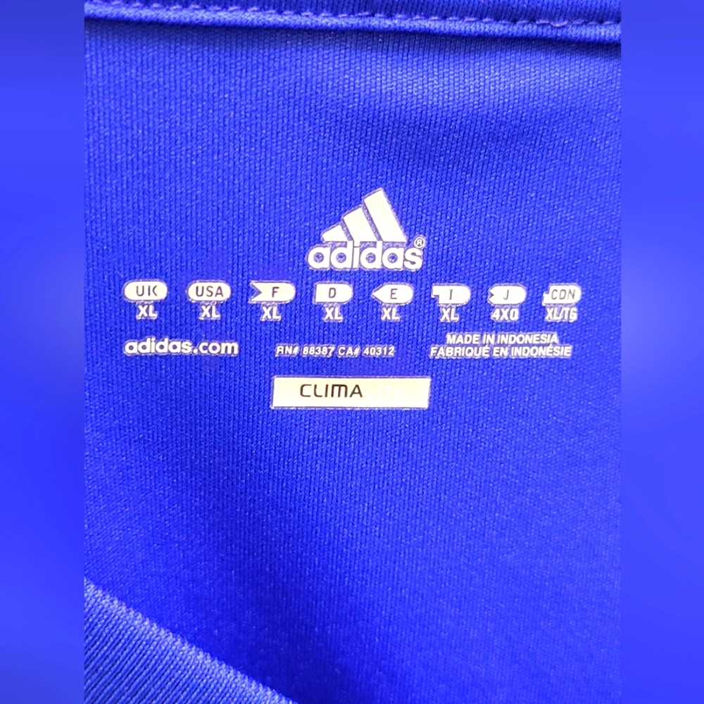 Vintage Adidas Precio Padded Goalkeeper Jersey XL Soccer Goalie V-Neck Blue - Picture 3 of 4